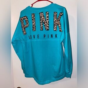 PINK Victoria's Secret Blue Long Sleeve Top